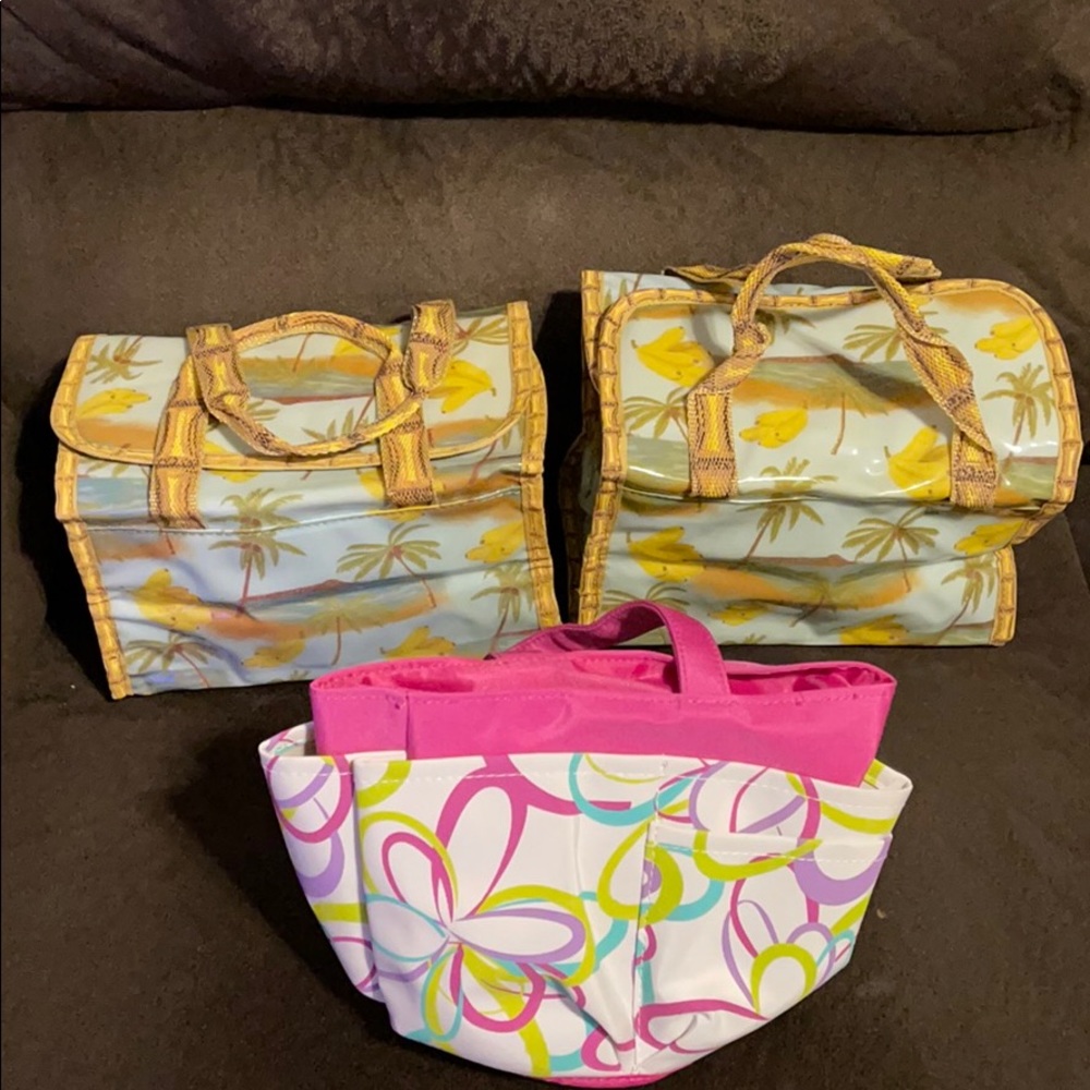 3 small cosmetic/toiletries bag